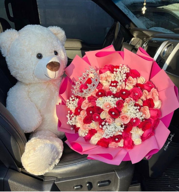 Beautiful Bouquet with Teddy