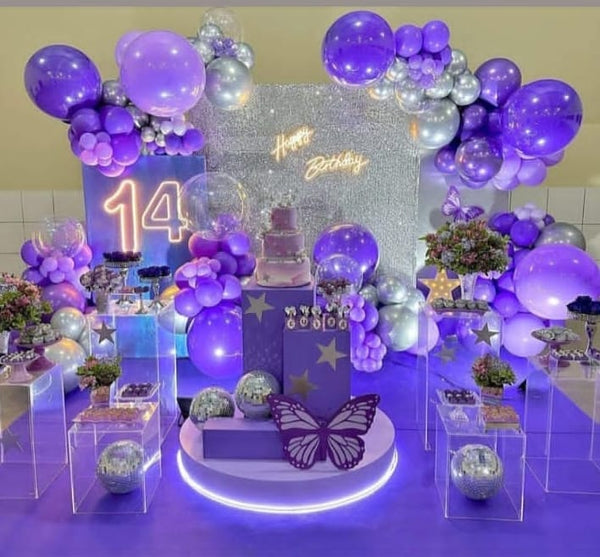 Luxury Birthday Stage Setup with Backdrop & Decor