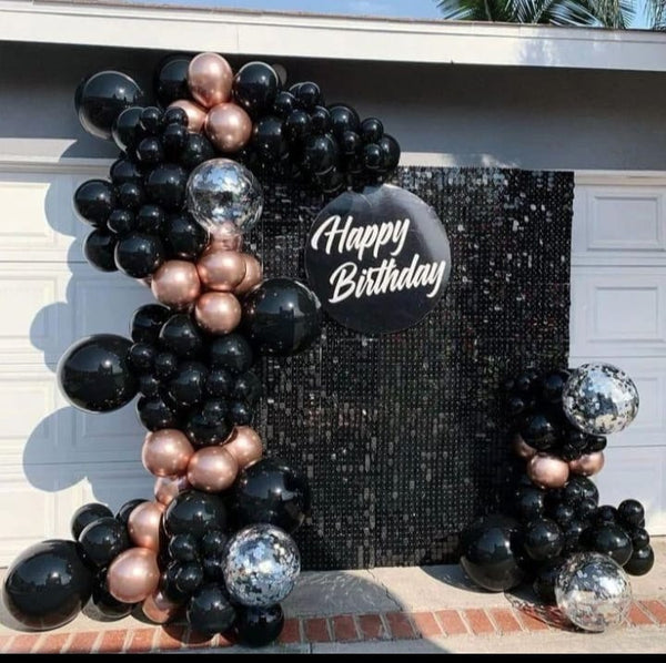 Black Theme Birthday Decoration