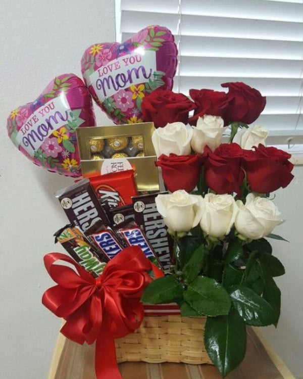 Happy Mother's day  Chocolates and Roses basket 